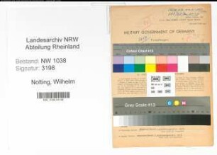 Entnazifizierung Wilhelm Nolting , geb. 23.05.1896 (Postbeamter)