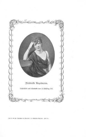 Friederike Unzelmann. Pastellbild auf Elfenbein von H. Dähling 1804