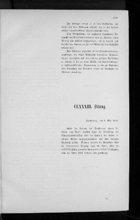 CLXXXIII. Sitzung.