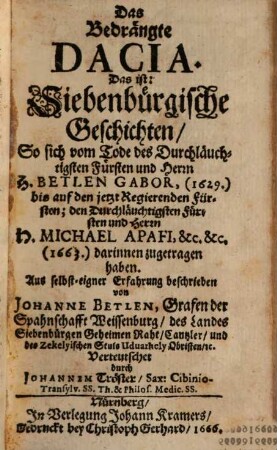Das bedrängte Dacia