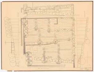Friedhof, Holzhausen (?): Lageplan, Ansichten 1:100