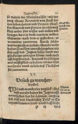 XV. Ursach zu mancherley übel.