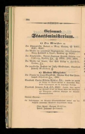 Gesammt=Staatsministerium.