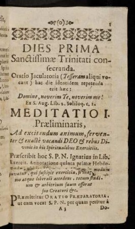 1-22, Dies Prima