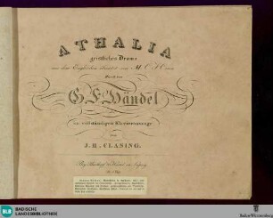 Athalia : geistliches Drama