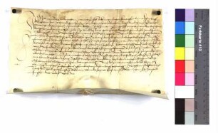 Lehenrevers des Simon Berler zu Schwäbisch Hall gegen Propst Albrecht II. zu Ellwangen um zwei Güter zu Untersontheim