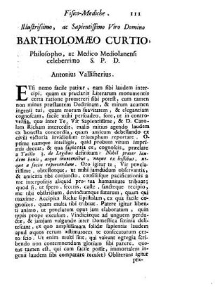 XIV. Prima Lettera del Sig. Richa al Sig. Vallisnieri