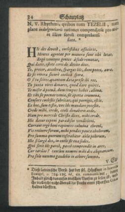 N. V. Rhythmi, quibus tum TEZELII, tum plane indulgentiarii rationes compendiose pro more illius seculi comprehensi sunt