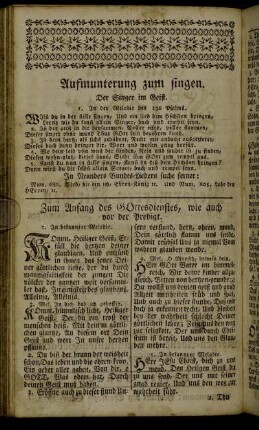 Aufmunterung zum singen.