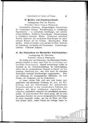 18. Das Paläozoikum des Rheinischen Schiefergebirges