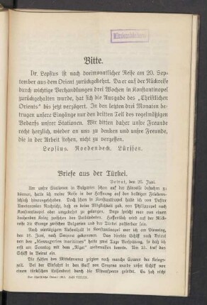 Briefe aus der Türkei