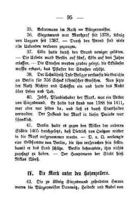 IV. Die Mark unter den Hohenzollern