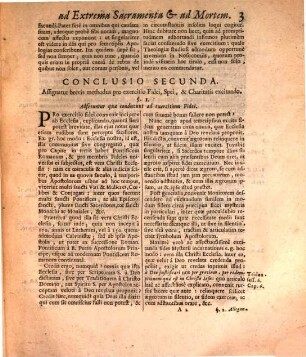 Theses theologicae de modo disponendi infirmos ad Extrema Sacramenta et ad Christianam mortem