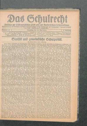 Statistik und gemeindliche Schulpolitik