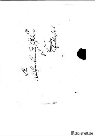 1: Brief von Johann Heinrich Ramberg an Johann Wilhelm Ludwig Gleim