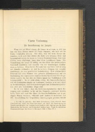 Vierte Vorlesung. Die Beeinflussung der Lungen.