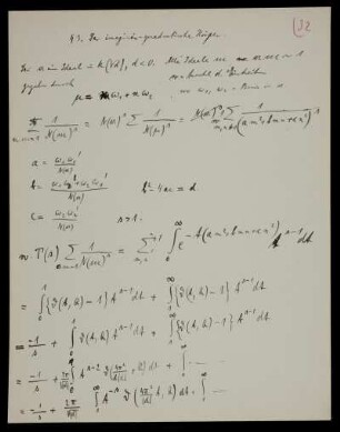 § 3. Der imaginär-quadratische Körper