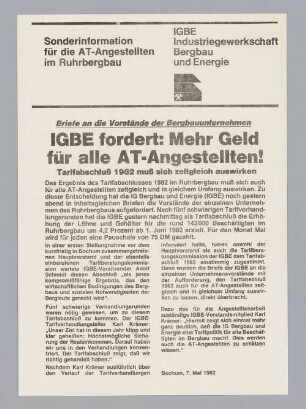 "IGBE fordert: Mehr Geld für alle AT-Angestellten!"