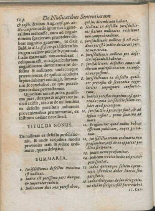 Titulus Nonus. De nullitate ex defectu jurisdictionis, & unde ac quibus modis proveniat sam in judice ordinario, quam delegato.