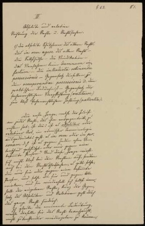 § 63. III. Absolute und relative Richtung der Rechte [...] [Reinschrift von unbekannter Hand]