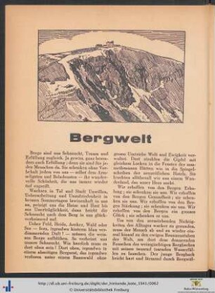 Bergwelt.