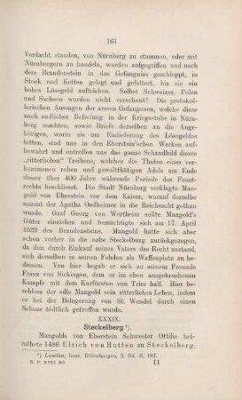 XXXIX. Steckelberg.
