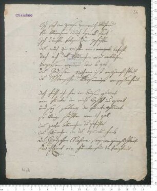 [Ohne Titel] ["Ich sah im Grase um mich blühend"] [Reinschrift mit wenigen Korrekturen ]