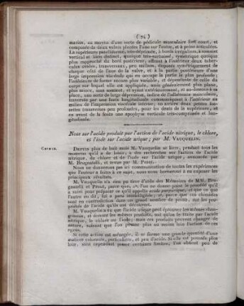 Note sur l´acide produit par l´action de l´acide nitrique, le chlore, et l´iode sur l´acide urique;