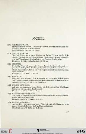 Möbel (Nr. 1078-1109)