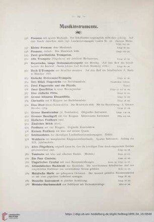 Musikinstrumente (Nr. 556-610)