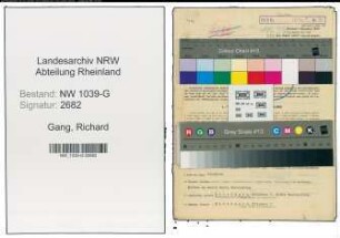 Entnazifizierung Richard Gang , geb. 02.02.1921 (Polizist)