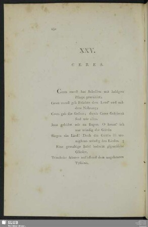 XXV. Ceres