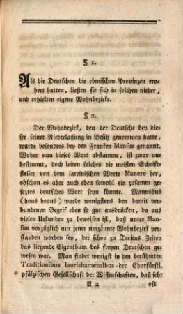 Von dem Ursprunge oder der Entstehung, der Natur, und dermaligen Verfassung der Landgüter oder Bauernhöfe in Deutschland, besonders in Baiern