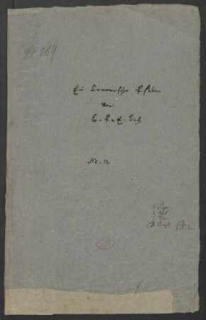 Wer ist so würdig als du; T, Coro, orch, bc; A-Dur; BR-CPEB Fs 76; H 831; Wq 222