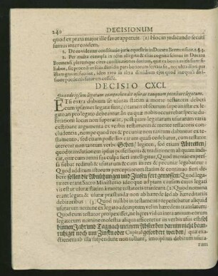 Decisio CXCI. - CC.