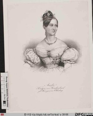 Bildnis Amalie (Marie Friederike), Königin von Griechenland, geb. Prinzessin von Oldenburg