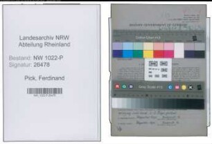 Entnazifizierung Ferdinand Pick , geb. 17.11.1907 (Kaufmaennischer Angestellter)