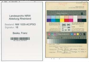 Entnazifizierung Franz Beska , geb. 17.04.1898 (Bergmann)