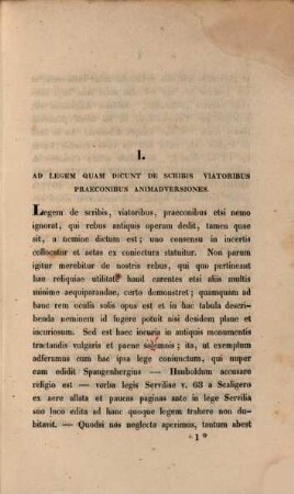Ad legem de scribis et viatoribus et de auctoritate : commentationes duae