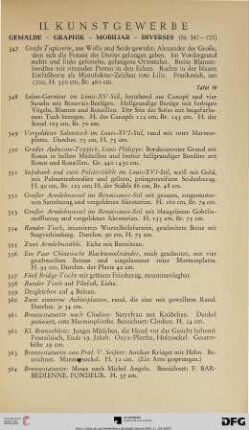 Gemälde – Graphik – Mobiliar – Diverses (Nr. 347-725)