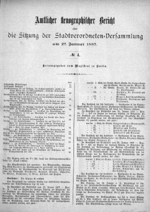 No. 4, 27. Januar 1887