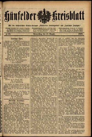 Ausgabe vom Donnerstag, den 18. August 1898.