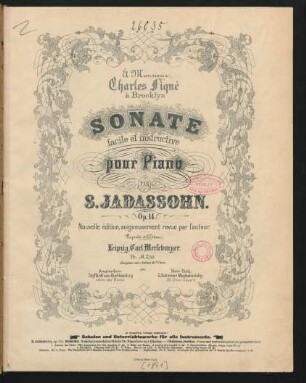Sonate facile et instructive pour piano : op. 14