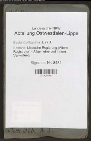 Landstraße (Chaussee) von Detmold nach Lage, Bd. 4