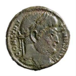 Münze, Follis, Aes 3, 327 - 328 n. Chr.