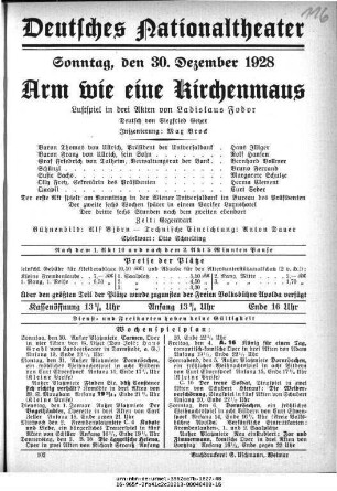 Arm wie eine Kirchenmaus