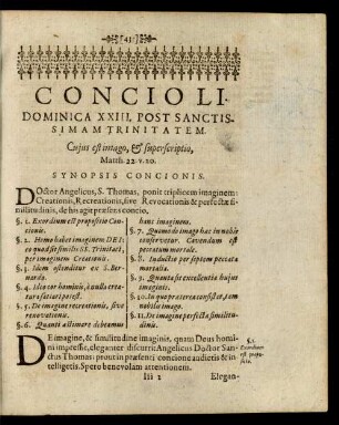 Concio LI. Dominica XXIII. Post Sanctissimam Trinitatem.