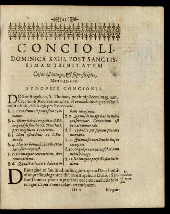 Concio LI. Dominica XXIII. Post Sanctissimam Trinitatem.