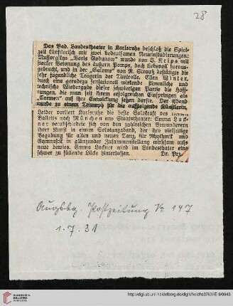 Zeitungsausschnitte aus Augsburger Zeitungen