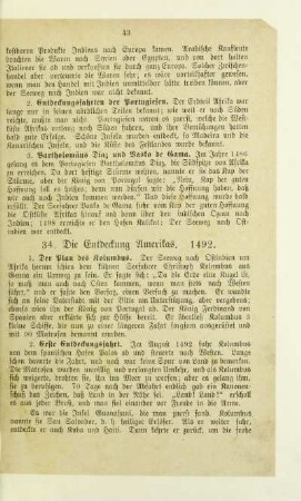 34. Die Entdeckung Amerikas. 1492